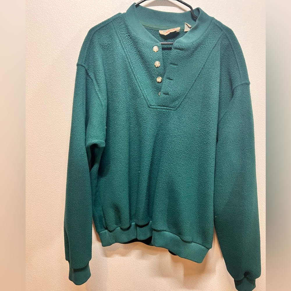 RedHead Teal Cardigan with Gold Accents